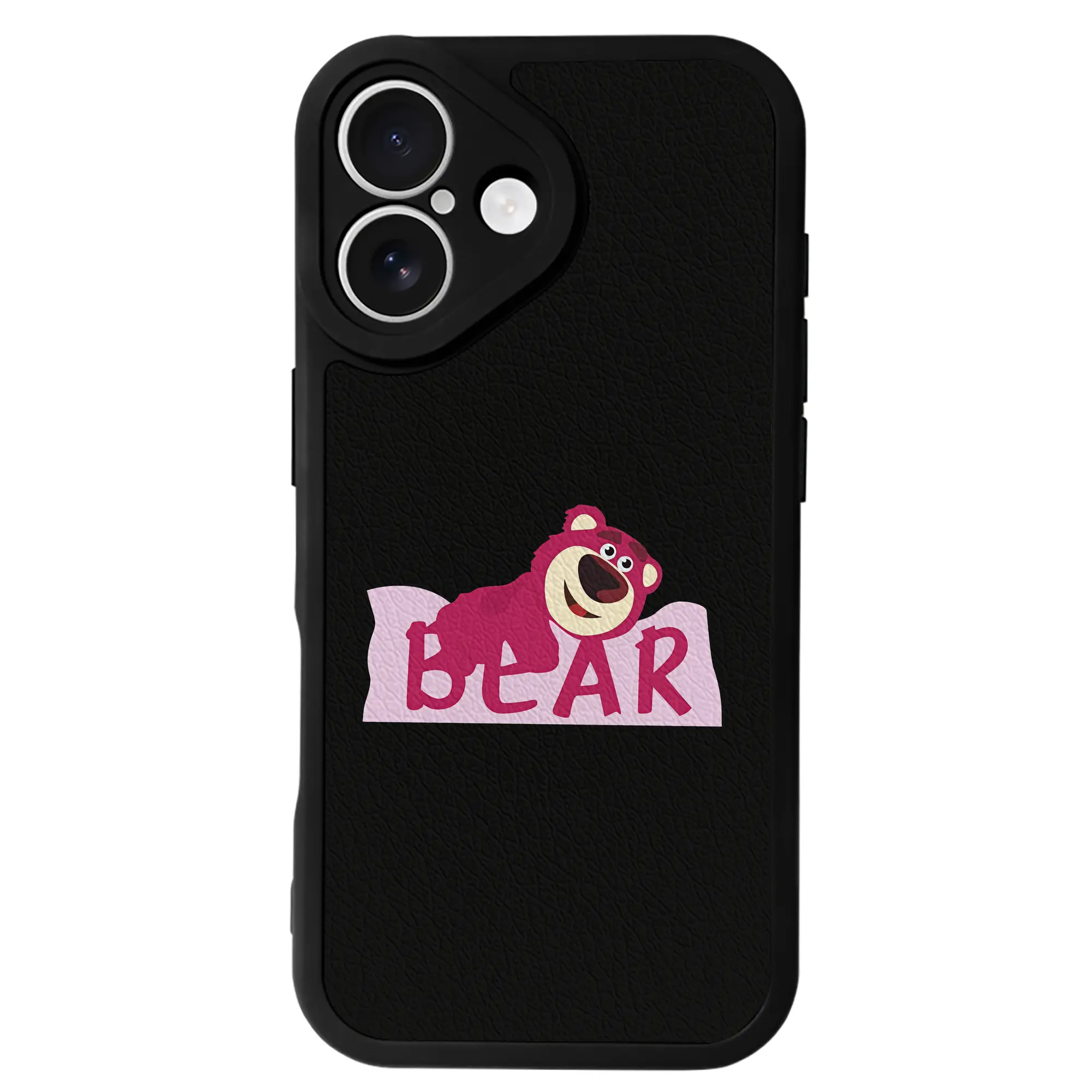 トイ・ストーリー グッズ ロッツォ・ハグベア - IPhone 16シリーズ対応 ・ シリコンスマホケース ・ レザー調 ・ 高精度フィット ・ 耐衝撃 ・ ワイヤレス充電対応 ・ 精密カット